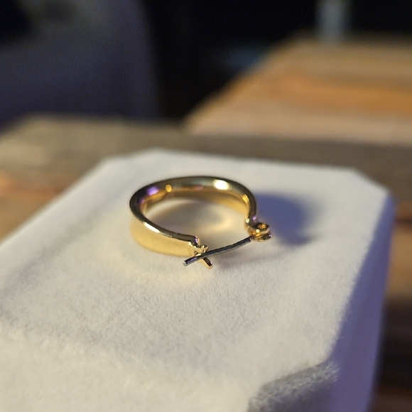 Elegant Gold Hoop Earrings - Picture 6 of 10